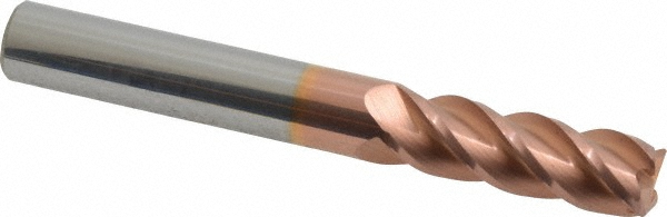 12183062 Corner Radius End Mill: 3/8" Dia, 1-1/8" LOC, 0.0300" Radius, 4 Flute, Solid Carbide  