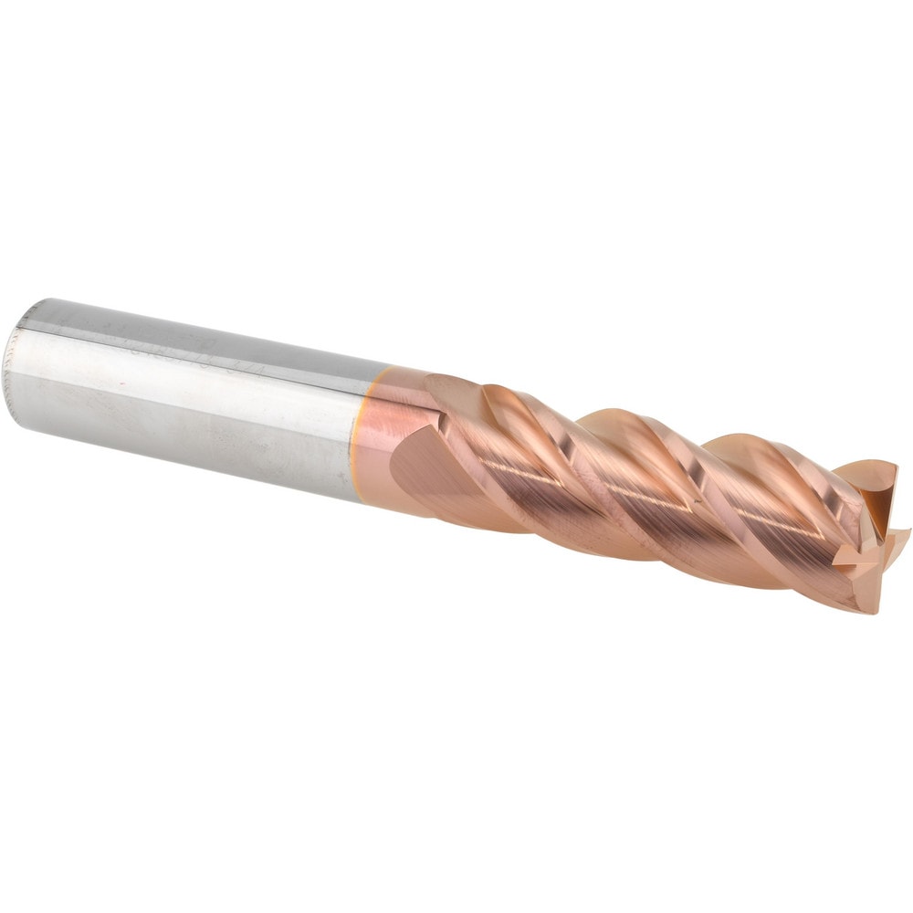 Corner Radius End Mill: 3/4" Dia, 2-1/4" LOC, 0.0200" Radius, 4 Flute, Solid Carbide