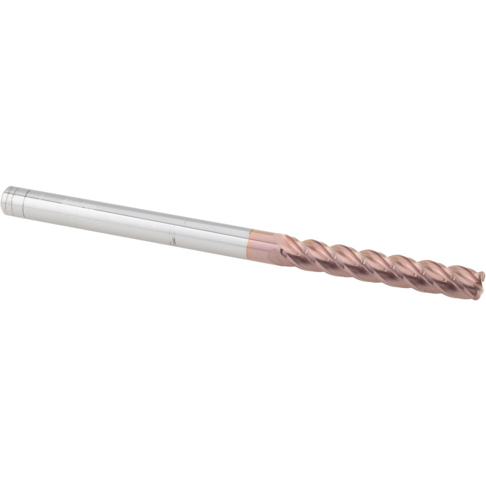 Corner Radius End Mill: 1/4" Dia, 1-1/2" LOC, 0.0450" Radius, 4 Flute, Solid Carbide