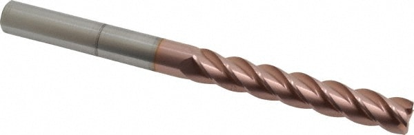 Accupro 12183320 Corner Radius End Mill: 1/2" Dia, 3" LOC, 0.03" Radius, 4 Flutes, Solid Carbide Image