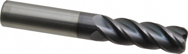 Accupro 12183158 Corner Radius End Mill: 3/4" Dia, 2-1/4" LOC, 0.09" Radius, 4 Flutes, Solid Carbide Image