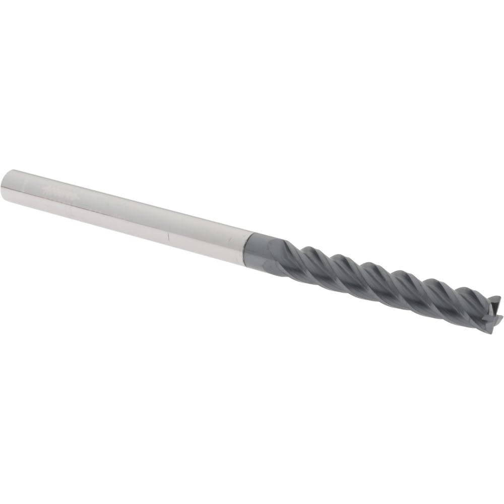 Accupro 12183242 Corner Radius End Mill: 1/4" Dia, 1-1/2" LOC, 0.01" Radius, 4 Flutes, Solid Carbide 