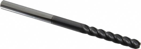 Accupro 12183248 Corner Radius End Mill: 1/4" Dia, 1-1/2" LOC, 0.09" Radius, 4 Flutes, Solid Carbide 