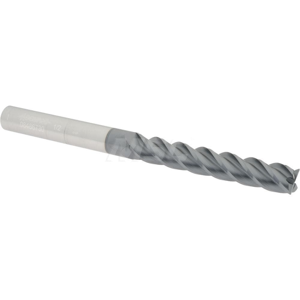 Accupro 12183327 Corner Radius End Mill: 1/2" Dia, 3" LOC, 0.015" Radius, 4 Flutes, Solid Carbide Image