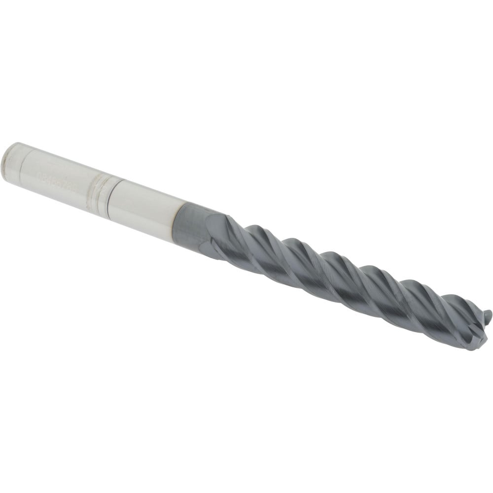 Accupro 12183332 Corner Radius End Mill: 1/2" Dia, 3" LOC, 0.09" Radius, 4 Flutes, Solid Carbide Image