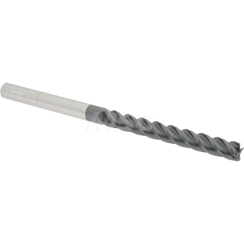 Accupro 12183763 Corner Radius End Mill: 3/8" Dia, 3" LOC, 0.01" Radius, 4 Flutes, Solid Carbide 