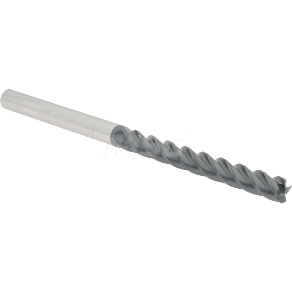 Accupro 12183765 Corner Radius End Mill: 3/8" Dia, 3" LOC, 0.015" Radius, 4 Flutes, Solid Carbide 