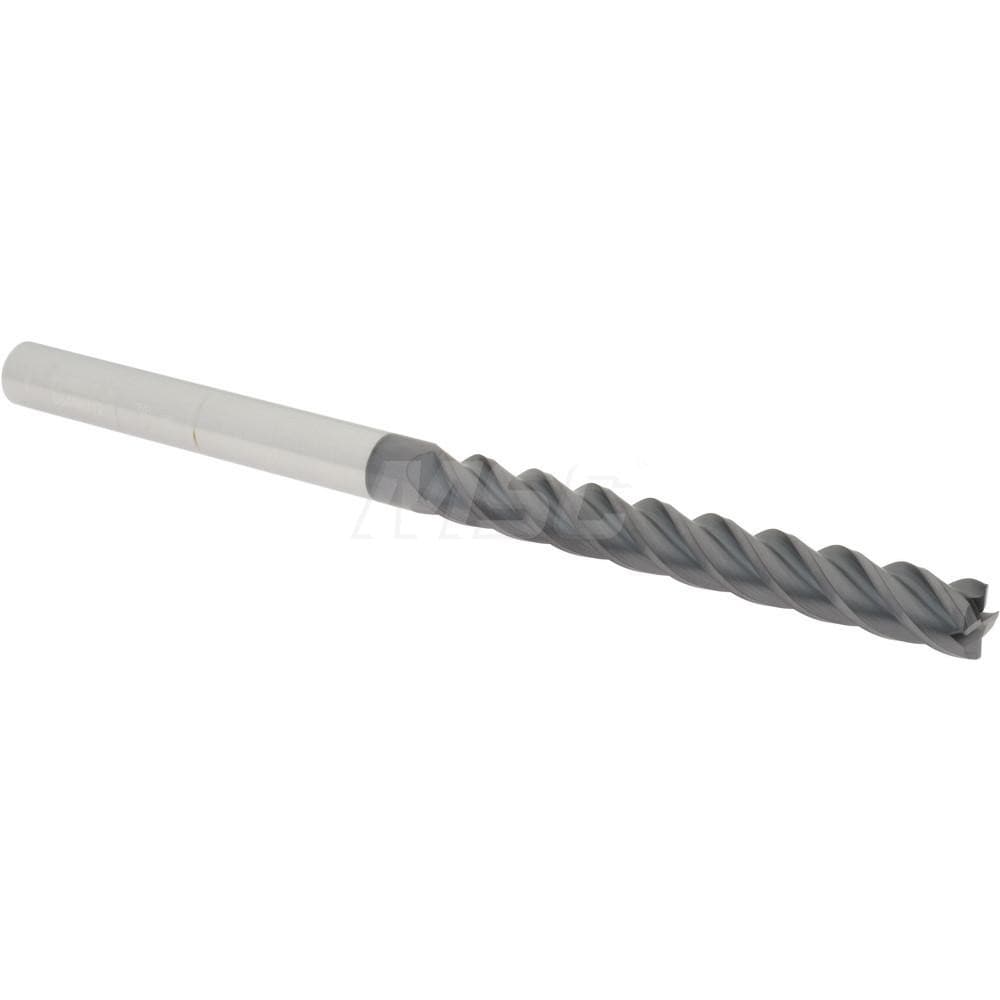 Accupro 12183766 Corner Radius End Mill: 3/8" Dia, 3" LOC, 0.02" Radius, 4 Flutes, Solid Carbide 