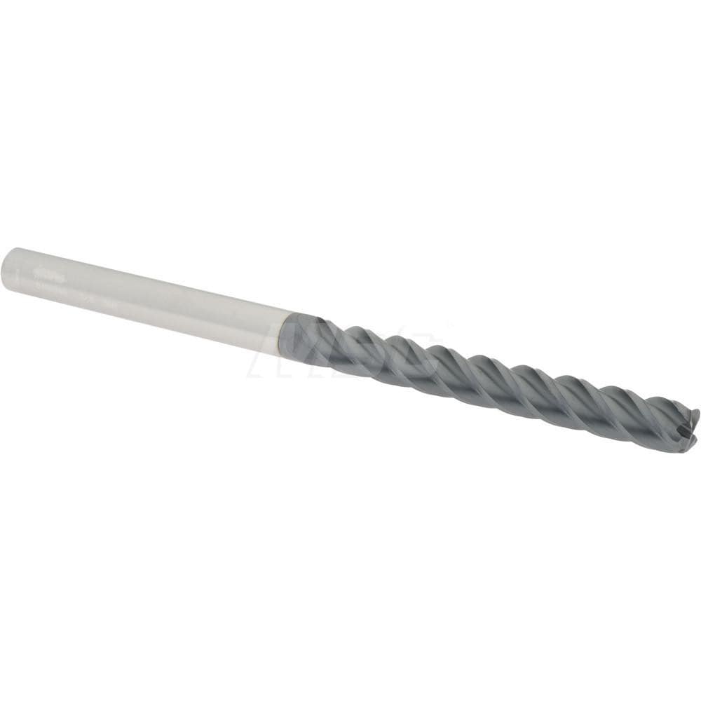 Accupro 12183769 Corner Radius End Mill: 3/8" Dia, 3" LOC, 0.06" Radius, 4 Flutes, Solid Carbide 