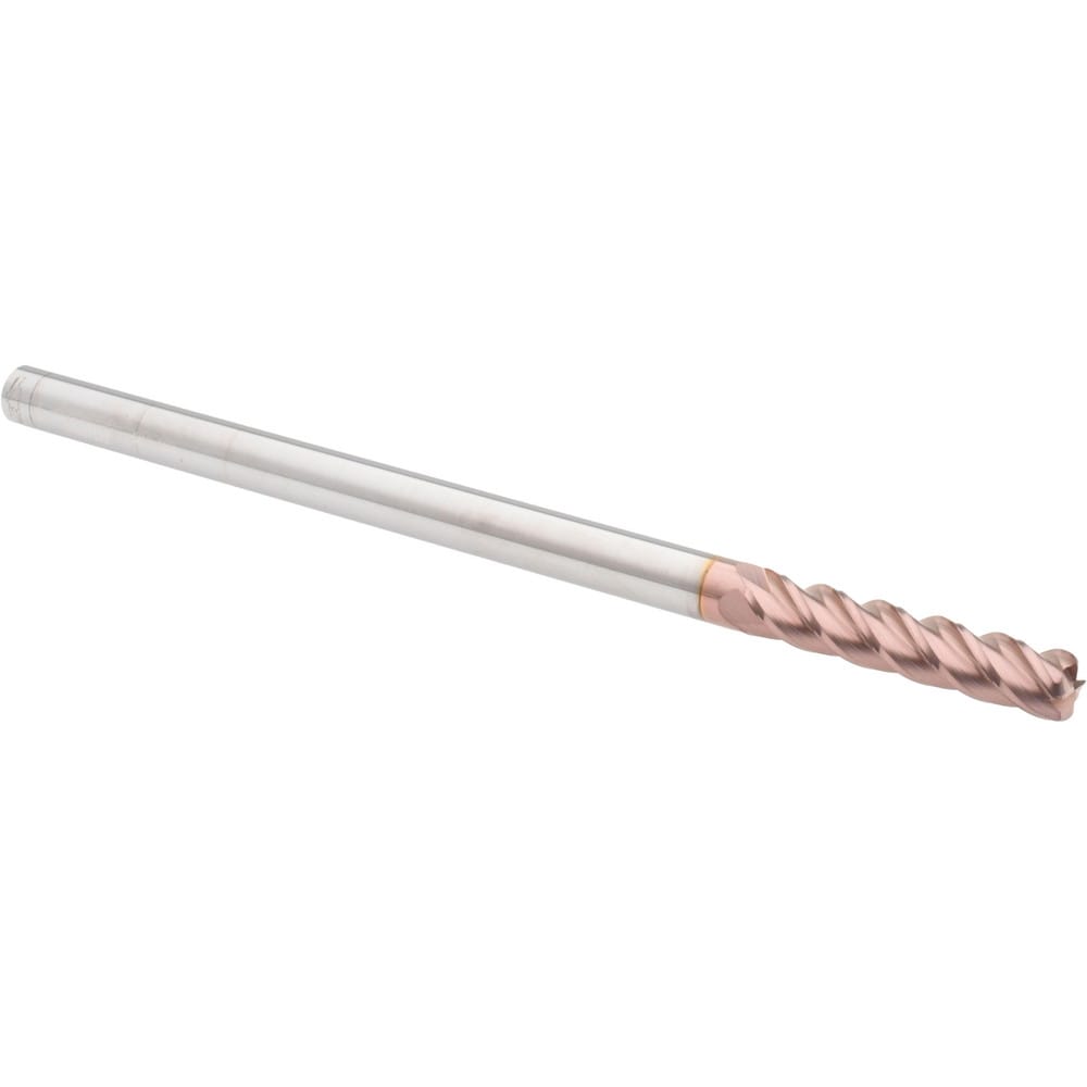 Corner Radius End Mill: 5/16" Dia, 1-1/2" LOC, 0.06" Radius, 4 Flutes, Solid Carbide