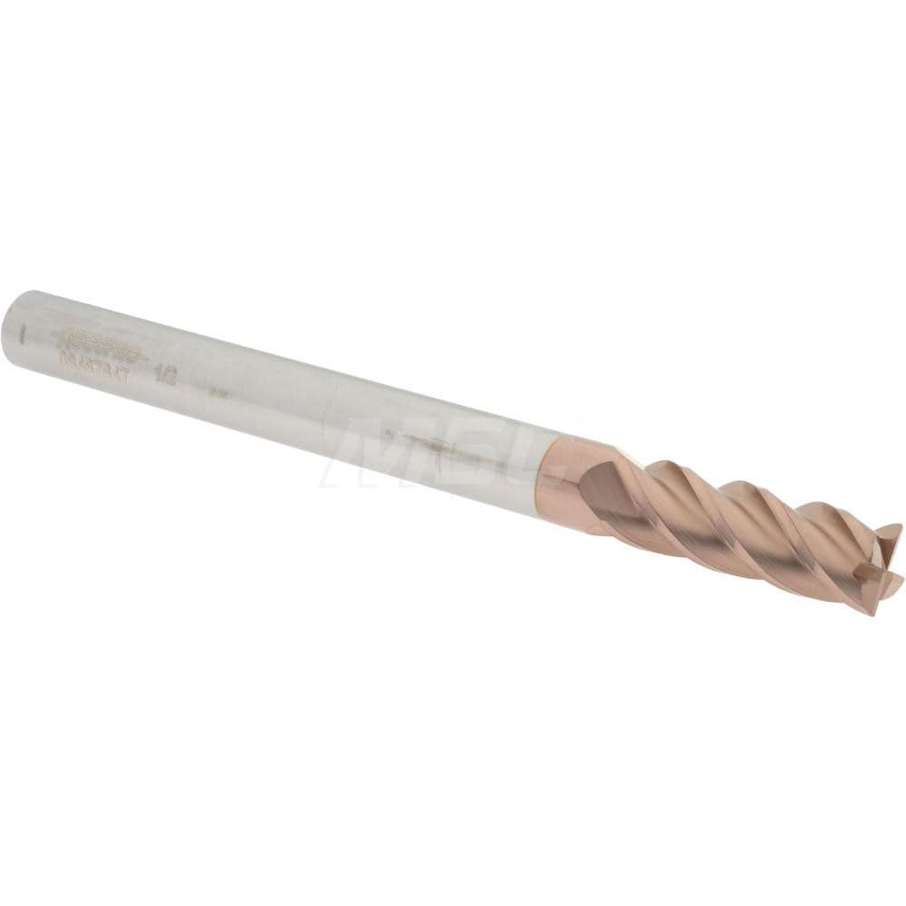 Accupro 12183729 Corner Radius End Mill: 1/2" Dia, 1-1/2" LOC, 0.015" Radius, 4 Flutes, Solid Carbide Image