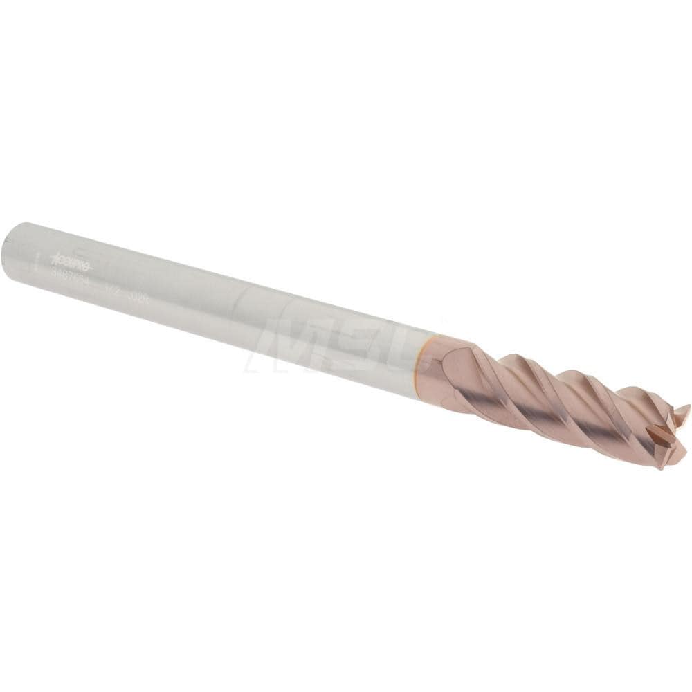 Accupro 12183730 Corner Radius End Mill: 1/2" Dia, 1-1/2" LOC, 0.02" Radius, 4 Flutes, Solid Carbide Image