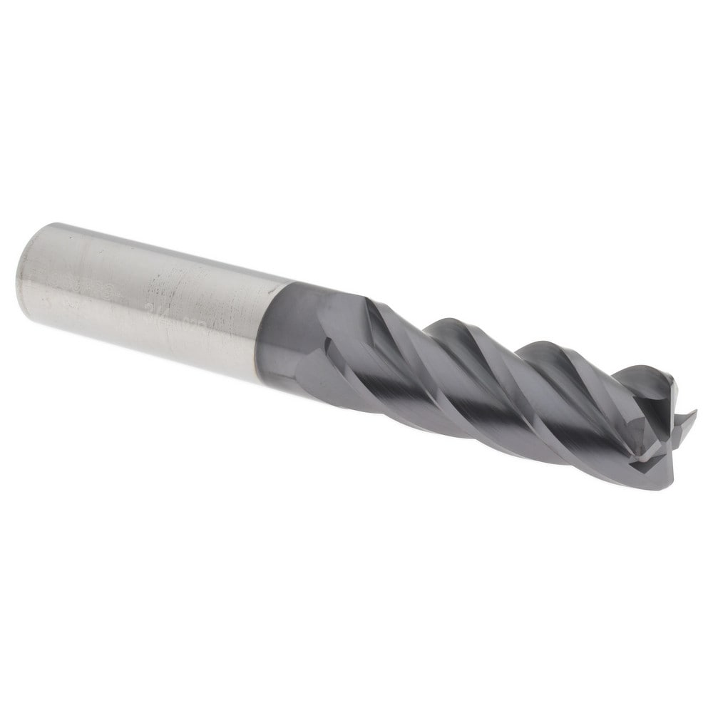 Corner Radius End Mill: 3/4" Dia, 2" LOC, 0.02" Radius, 4 Flutes, Solid Carbide