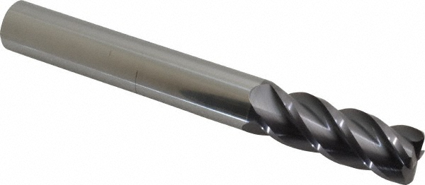Accupro 12183635 Corner Radius End Mill: 3/4" Dia, 2" LOC, 0.09" Radius, 4 Flutes, Solid Carbide Image