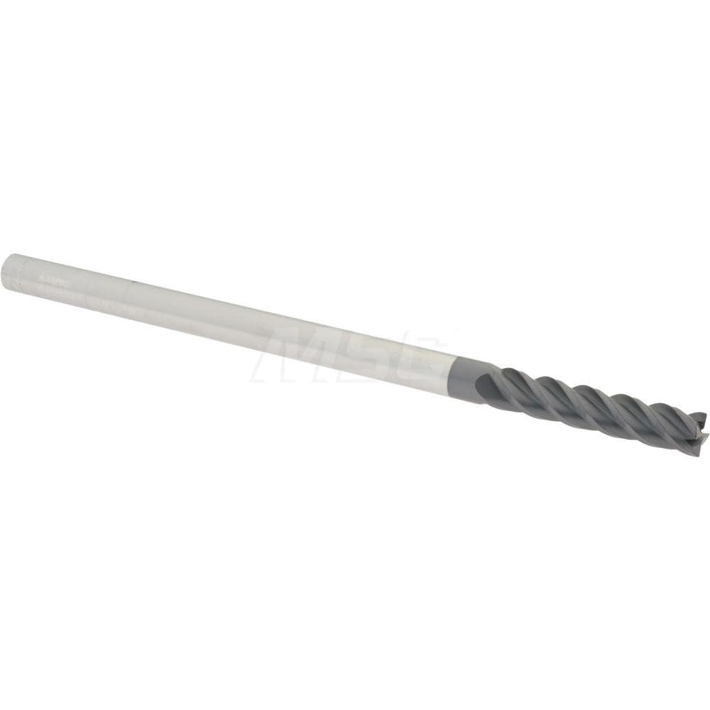 Corner Radius End Mill: 5/16" Dia, 1-1/2" LOC, 0.01" Radius, 4 Flutes, Solid Carbide