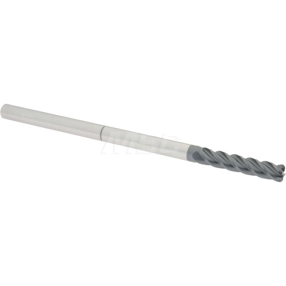 Corner Radius End Mill: 5/16" Dia, 1-1/2" LOC, 0.06" Radius, 4 Flutes, Solid Carbide