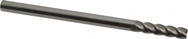 Accupro 12183473 Corner Radius End Mill: 1/4" Dia, 1" LOC, 0.015" Radius, 4 Flutes, Solid Carbide 