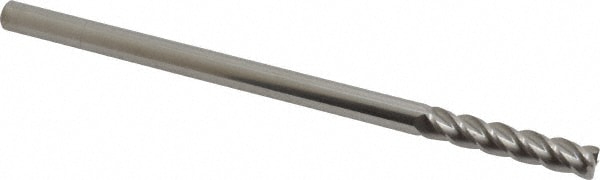 Accupro 12183665 Corner Radius End Mill: 5/16" Dia, 1-1/2" LOC, 0.03" Radius, 4 Flutes, Solid Carbide 