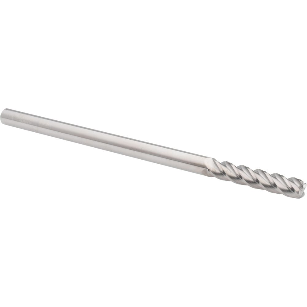 Accupro 12183667 Corner Radius End Mill: 5/16" Dia, 1-1/2" LOC, 0.06" Radius, 4 Flutes, Solid Carbide 