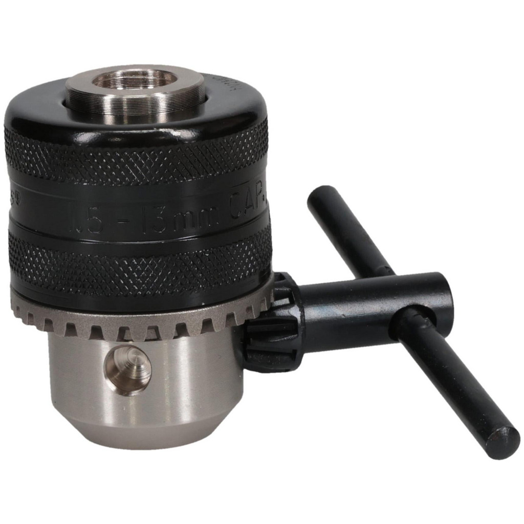 Jacobs Drill Chuck: 12.70 to 12.70 mm Capacity, Threaded Mount, 1/2-20 in - Keyed, # KK Key, 40.89 mm Sleeve Dia | Part #30602