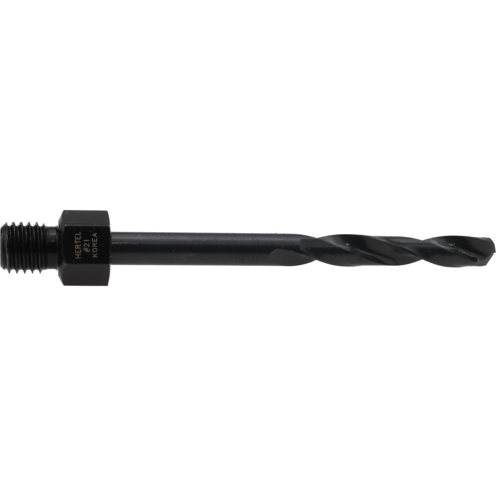 Threaded Shank Drill Bit: #21, 135 ° Point, 1/4-28 Shank, High Speed Steel