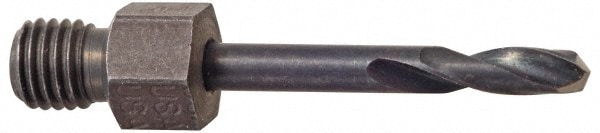 Threaded Shank Drill Bit: #12, 135 ° Point, 1/4-28 Shank, High Speed Steel