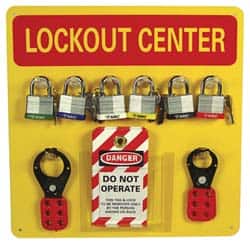 Tag & Padlock/Hasp Lockout Station: Equipped, Plexiglass Station