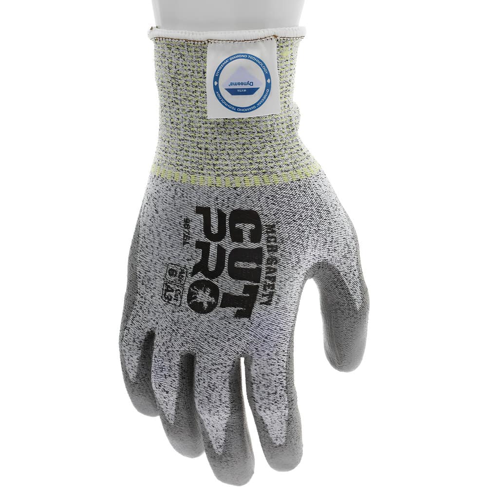Cut-Resistant Gloves: Size L, ANSI Cut A3, Polyurethane, Dyneema