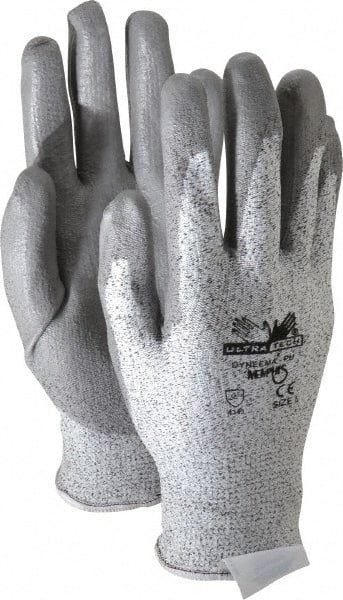 MCR SAFETY 9676L Cut-Resistant Gloves: Size L, ANSI Cut 2, Polyurethane, Dyneema 