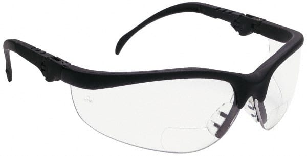 Magnifying Safety Glasses: +1, Clear Lenses, Scratch Resistant, ANSI Z87.1+