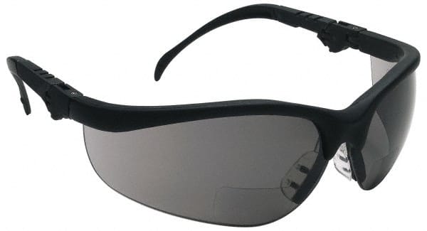 Magnifying Safety Glasses: +1.5, Gray Lenses, Scratch Resistant, ANSI Z87.1+
