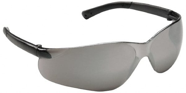 Safety Glass: Scratch-Resistant, Polycarbonate, Silver Mirror Lenses, Frameless, UV Protection
