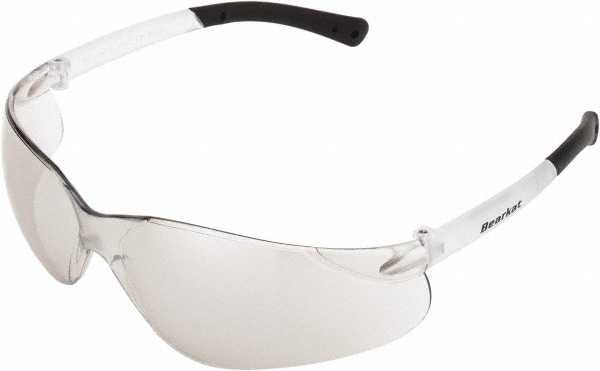 Safety Glass: Scratch-Resistant, Polycarbonate, Clear Mirror Lenses, Frameless, UV Protection