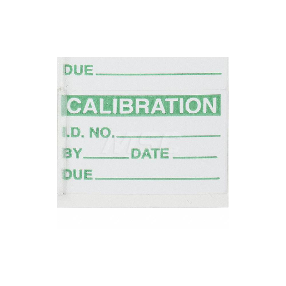 SPI Inspection & Quality Label "Calibration I.D. No.__ By__Date__Due