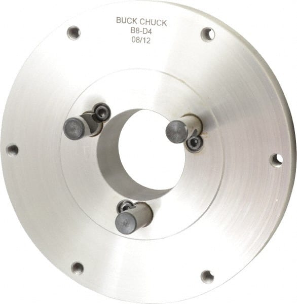 Buck Chuck Company B8-D4 Lathe Chuck Adapter Back Plate: 8" Chuck, for Self-Centering Chucks 
