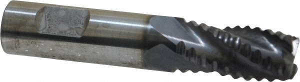 ProMax 100-02424 Corner Radius End Mill: 3/8" Dia, 5/8" LOC, 0.055 to 0.065" Radius, 4 Flutes, Solid Carbide Image