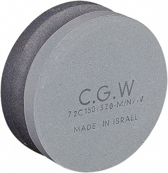 Sharpening Stone: 1-1/2'' Thick, Round, Silicon Carbide