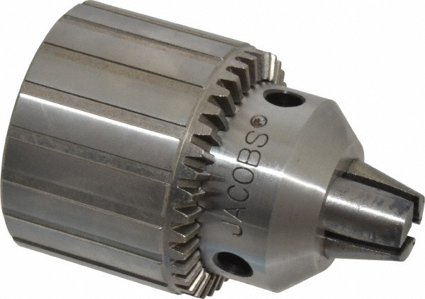 Drill Chuck: 1/8 to 5/8" Capacity, Tapered Mount, JT3 - Keyed, # K3 Key