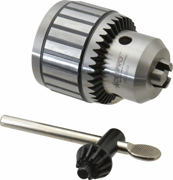 Accupro JT4, 3/64 to 3/4" Capacity, Tapered Mount Steel Drill Chuck