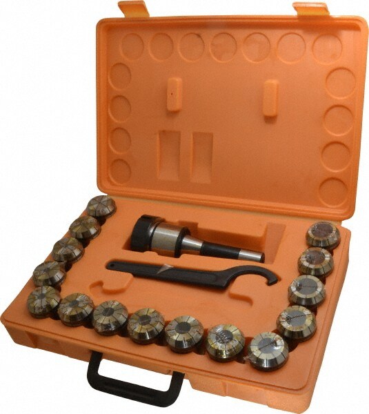 R8 Taper Shank, Full Grip Collet Chuck Set
