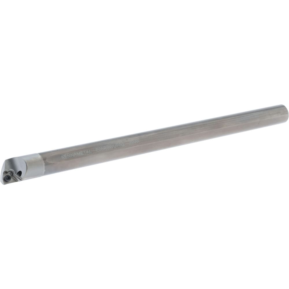 Indexable Boring Bar: E08RSWUPR2, 0.54" Min Bore Dia, Right Hand Cut, 1/2" Shank Dia, 3 ° Lead Angle, Solid Carbide (Shank), Steel (Head)