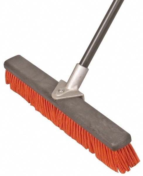PRO-SOURCE 30/" Heavy Duty Polypropylene Push Broom 3-1//4/" Bristles Wood Bloc...