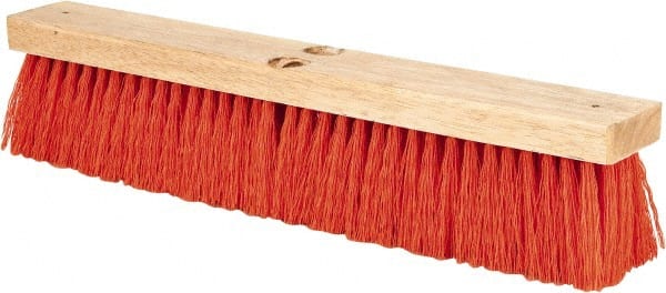 Push Broom: 18" Wide, Polyester Bristle