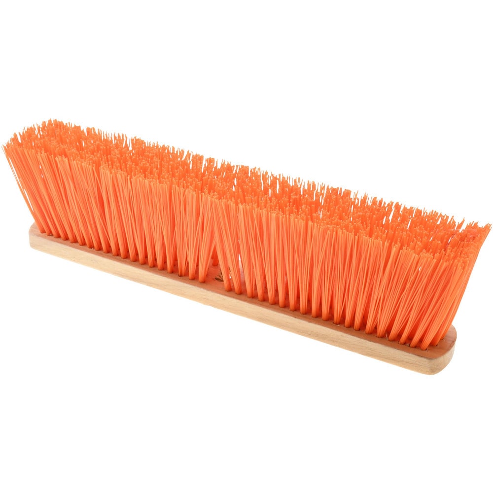 Push Broom: 18" Wide, Polyester Bristle