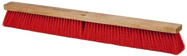 PRO-SOURCE SWP30-ORG-HD Push Broom: 30" Wide, Polyester Bristle 