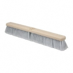 Push Broom: 24" Wide, Polypropylene Bristle