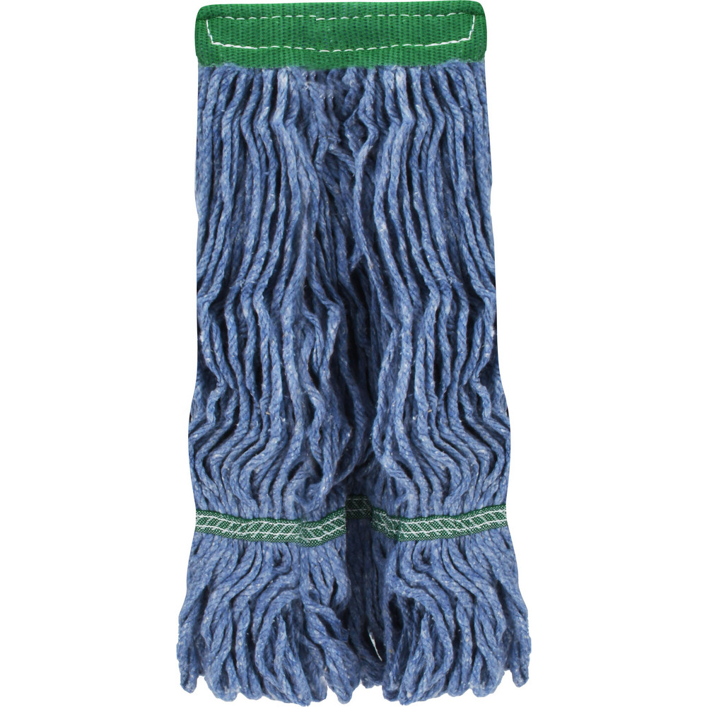 Wet Mop Loop: Clamp Jaw, Small, Blue Mop, Blended Fiber