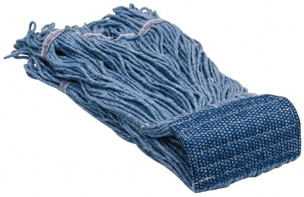 Wet Mop Loop: Clamp Jaw, Large, Blue Mop, Blended Fiber