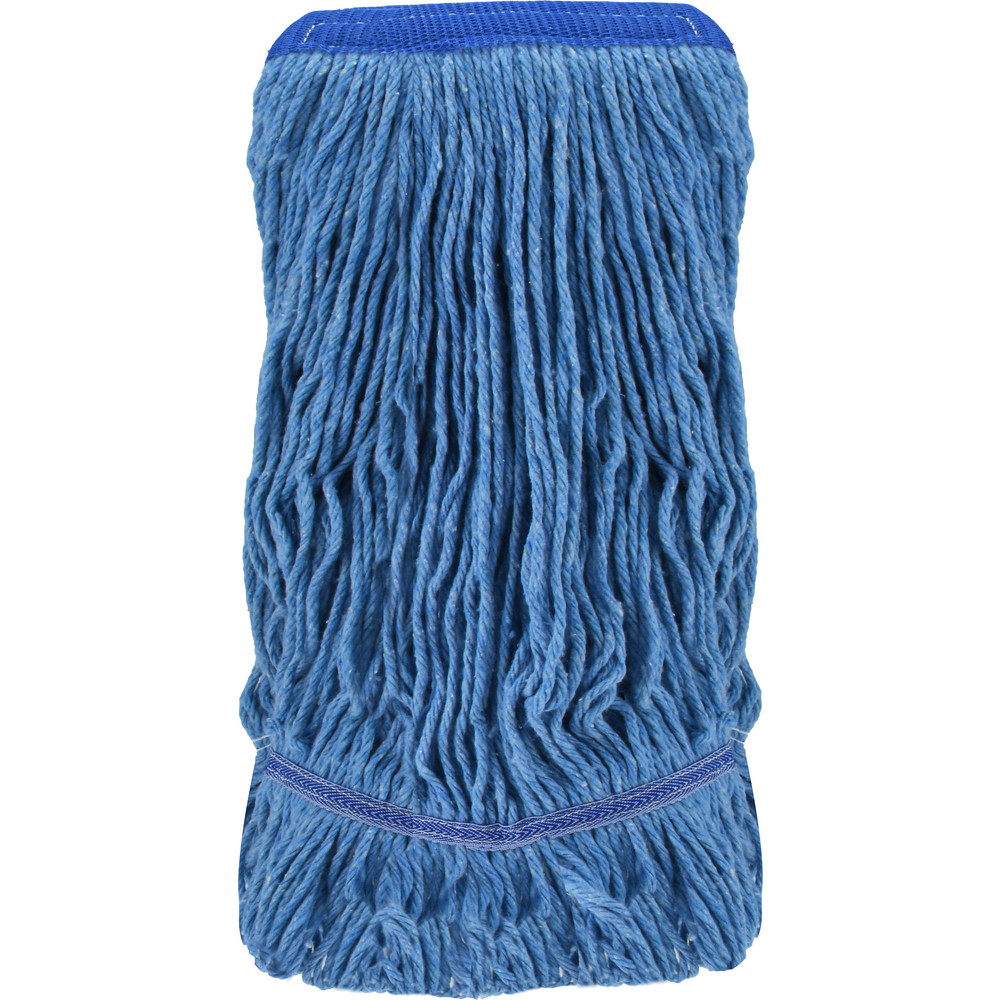 Wet Mop Loop: Clamp Jaw, Large, Blue Mop, Blended Fiber