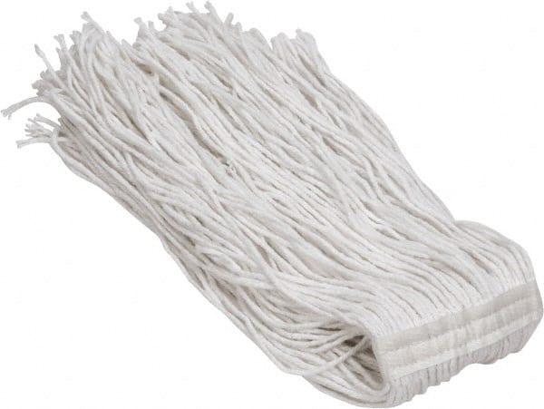 Wet Mop Cut: Clamp Jaw, Large, White Mop, Rayon